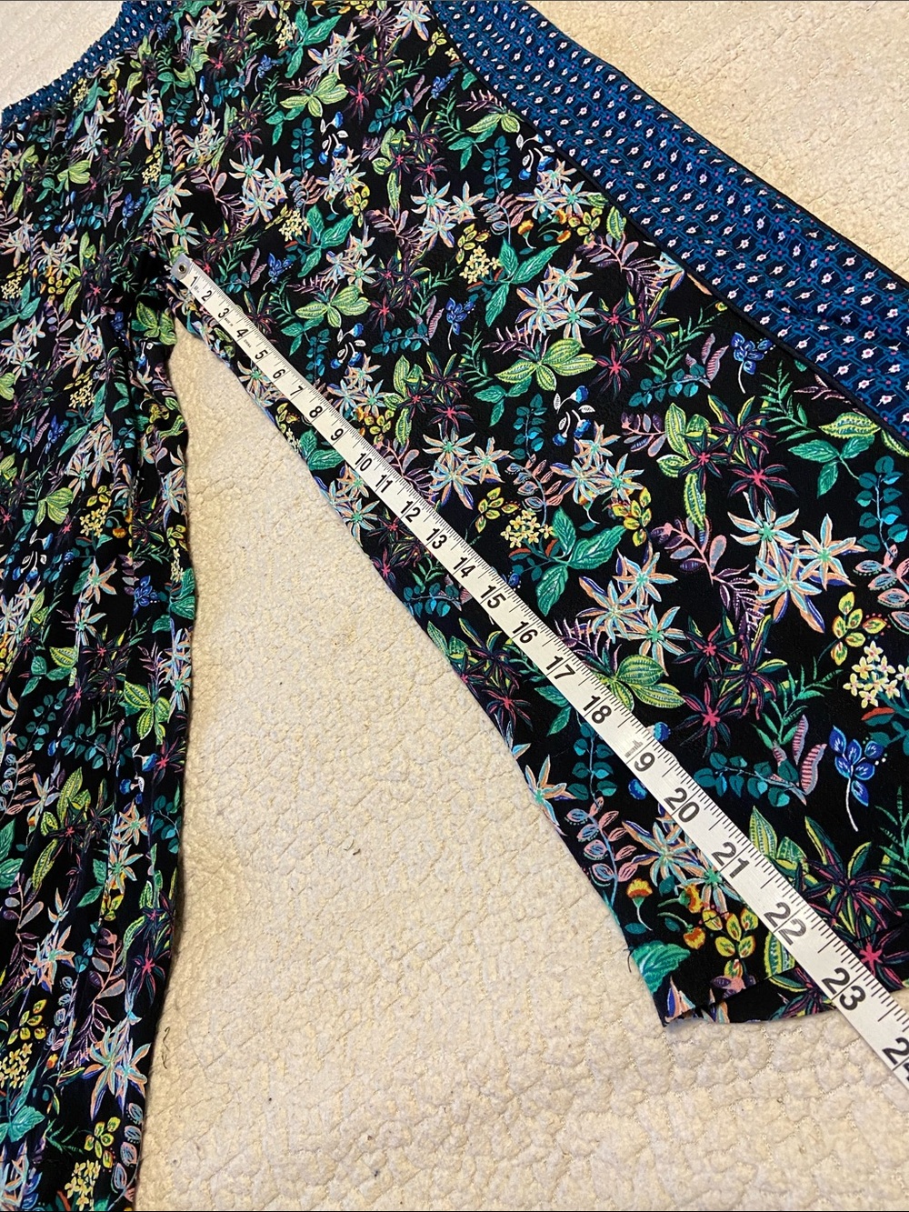 Anthropologie Ett:twa Rousseau Cropped Wide Legs floral tropical Size Medium - Picture 12 of 14